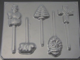 256 Assorted Christmas Pieces Chocolate Candy Lollipop Mold